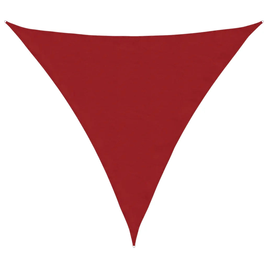 Parasole a Vela Oxford Triangolare 5x5x5 m Rosso 135675