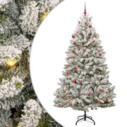 Albero di Natale artificiale con 300 LED Verde e Bianco 210 cm 3395757