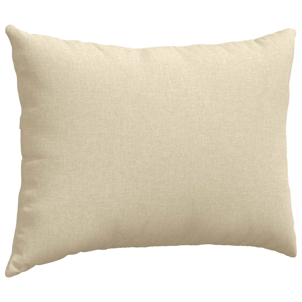 Cuscini da Divano 2 pz-Set di 2 Cuscini per Sofa Crema 70 x 50 cm Tessuto 183239