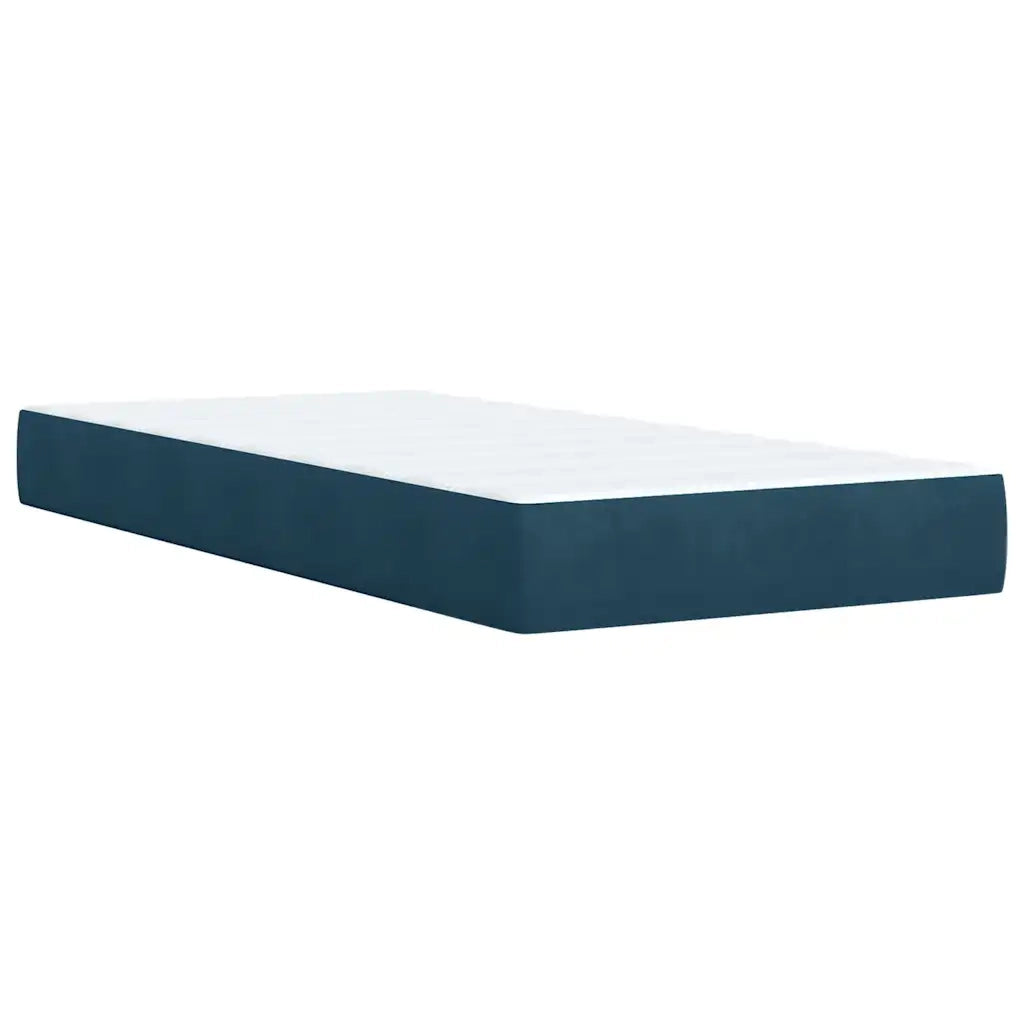 Giroletto a Molle con Materasso Blu 100x200 cm in Velluto 3290838