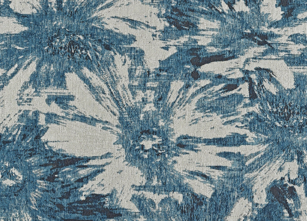 Tappeto Salotto Velour Antiscivolo Dis Fior Di Loto Colore Jeans Suardi - 200x280 - Jeans