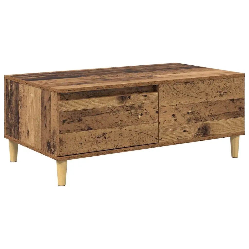 Tavolino da salotto | Tavolino da caff¨¨ | Tavolino da Soggiorno con cassetto Legno vecchio 90 x 50 x 35 cm