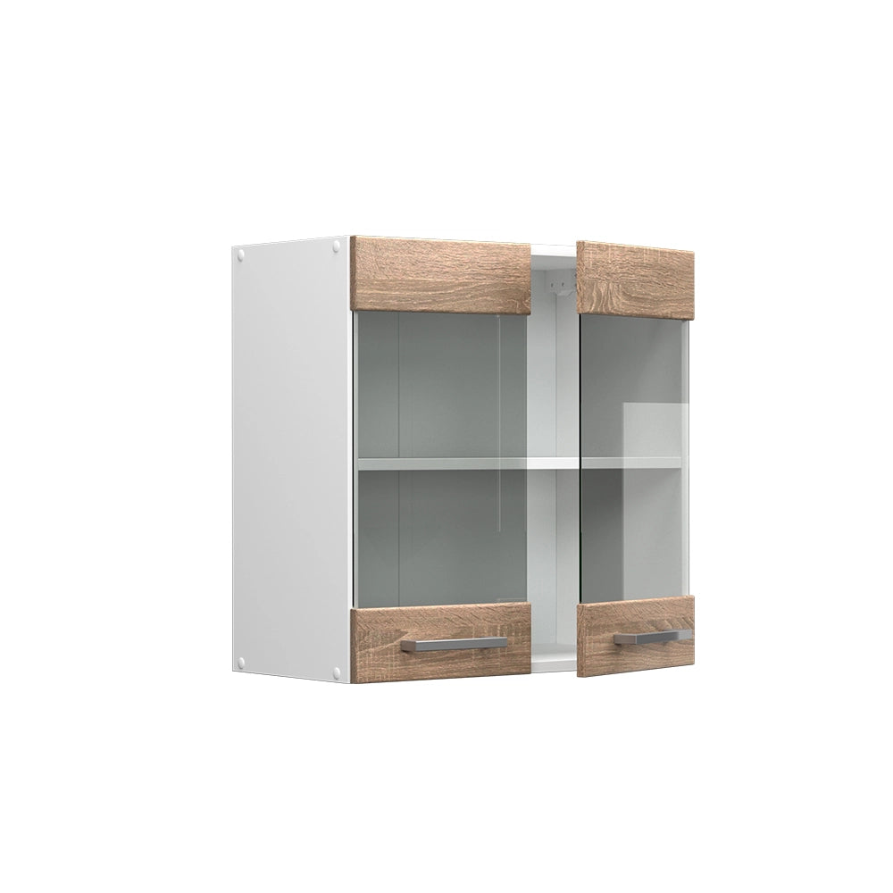 Mobile da cucina in vetro R-Line Sonoma/Bianco 60 cm Vicco