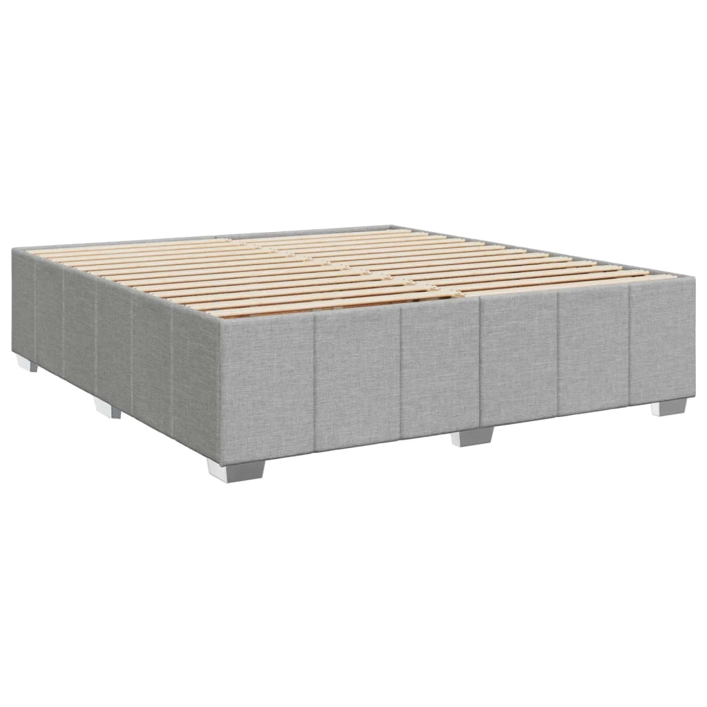 Letto box spring con materasso Grigio Chiaro 200 x 200 cm 3451297