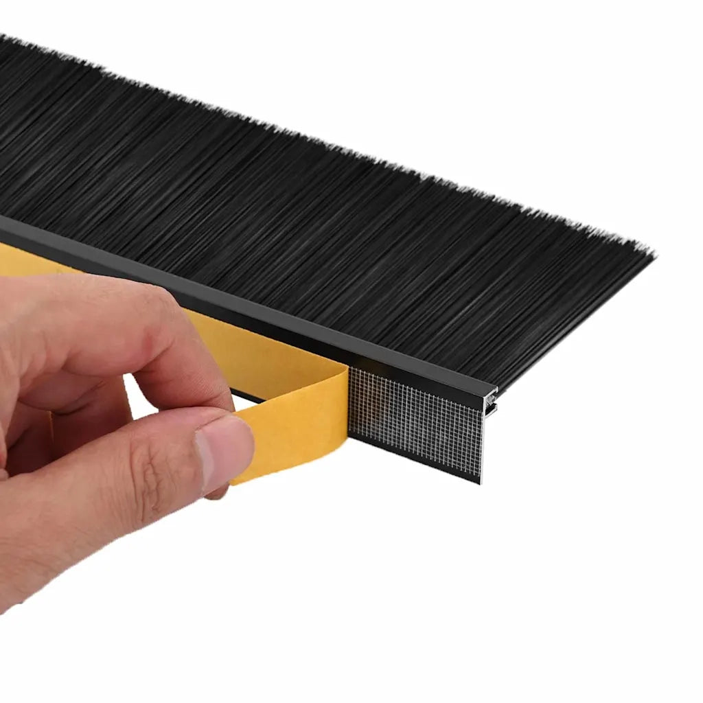 Spazzole per porte autoadesive 2 pcs Nero 100 cm 42019570