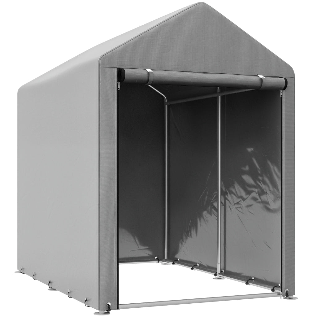 Tenda da Giardino per Biciclette ¨C Xylo ¨C 1,2x1,8x1,65 m Grigio Chiaro Impermeabile Anti-UV