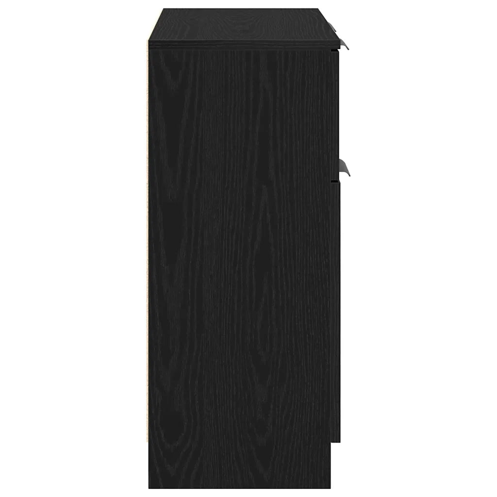 Credenza Rovere Nero 60 x 30 x 70 cm Legno multistrato 862738
