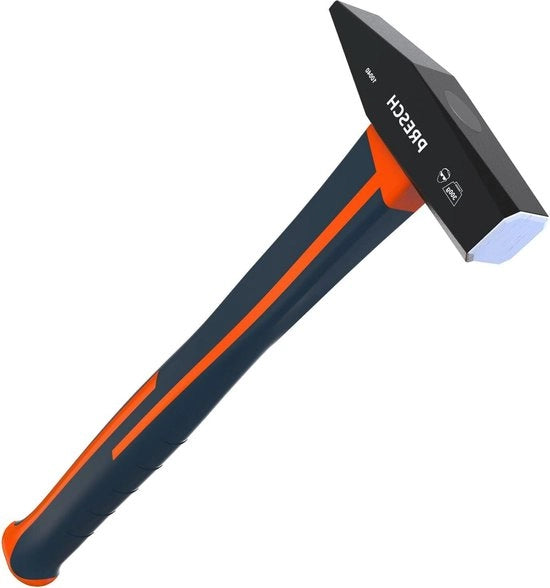 Ingenieurshamer professionale 300g con manico in vetro fibra con certificazione TÜV - GS in nero secondo DIN - martelletta da ingegnere 300g con manico in plastica