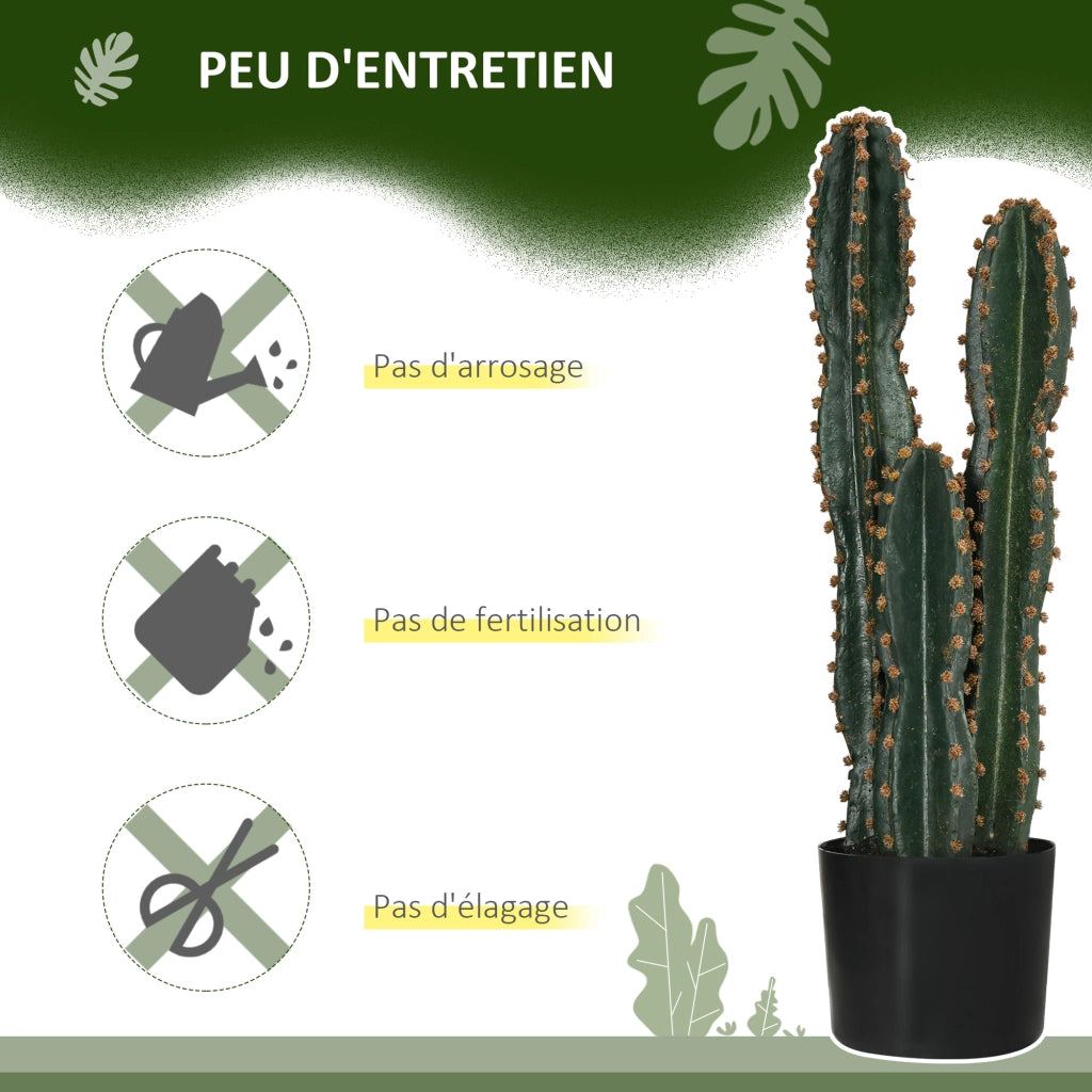 Pianta artificiale grande cactus realistica ¨C Minimal ¨C verde 17x60 cm