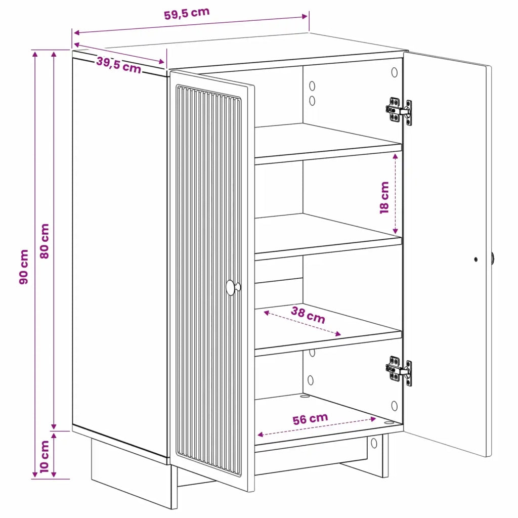 Mobile per scarpe EDE 59,5 x 39,5 x 90 cm Legno ingegnerizzato 895986