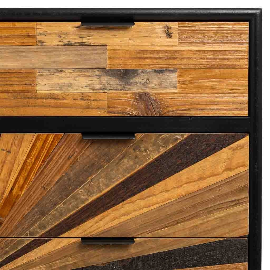 Credenza in legno di recupero marrone 80x39,5x81h cm