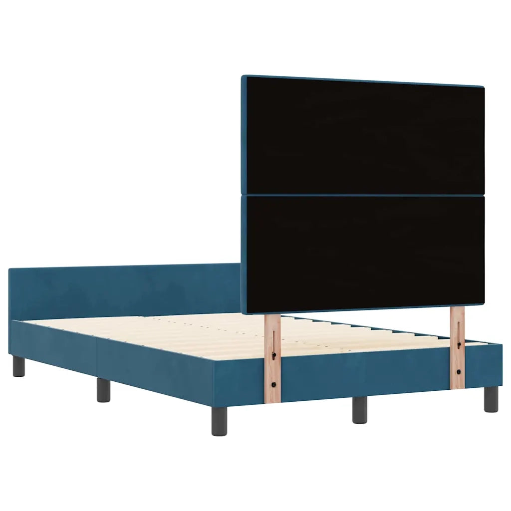 Letto a molle con testiera Blu Scuro 120 x 190 cm Velluto 3344931