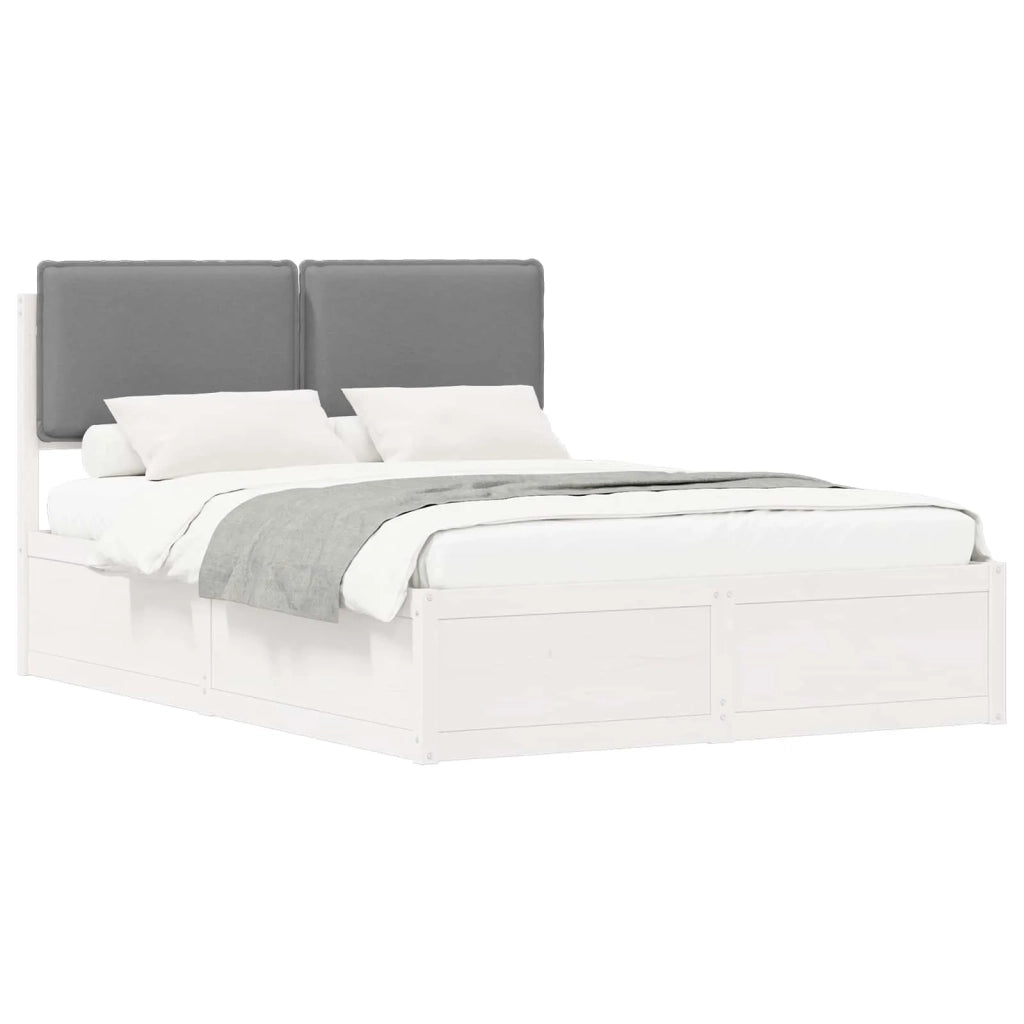 Letto con Testiera Rivestita Grigio chiaro 160 x 200 cm 3398118