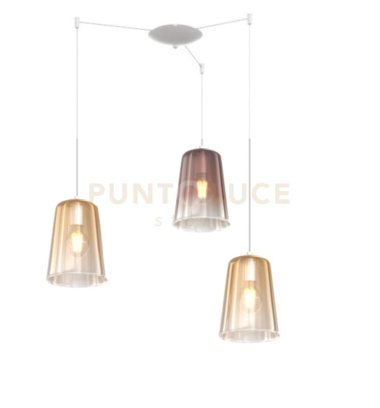 SOSPENSIONE BIANCO SPOSTABILE 3 LUCI (2 AM + 1 RA) 1164BI-S3 S-AR