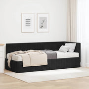 Struttura Letto Angolare con Materasso 2 pcs Nero Velluto 3393843