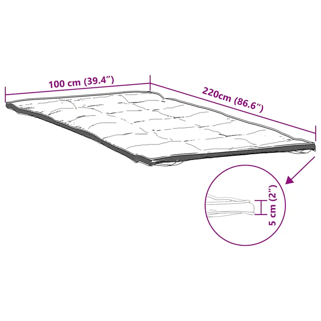 Coprimaterasso Bianco 100x220 cm 4100193