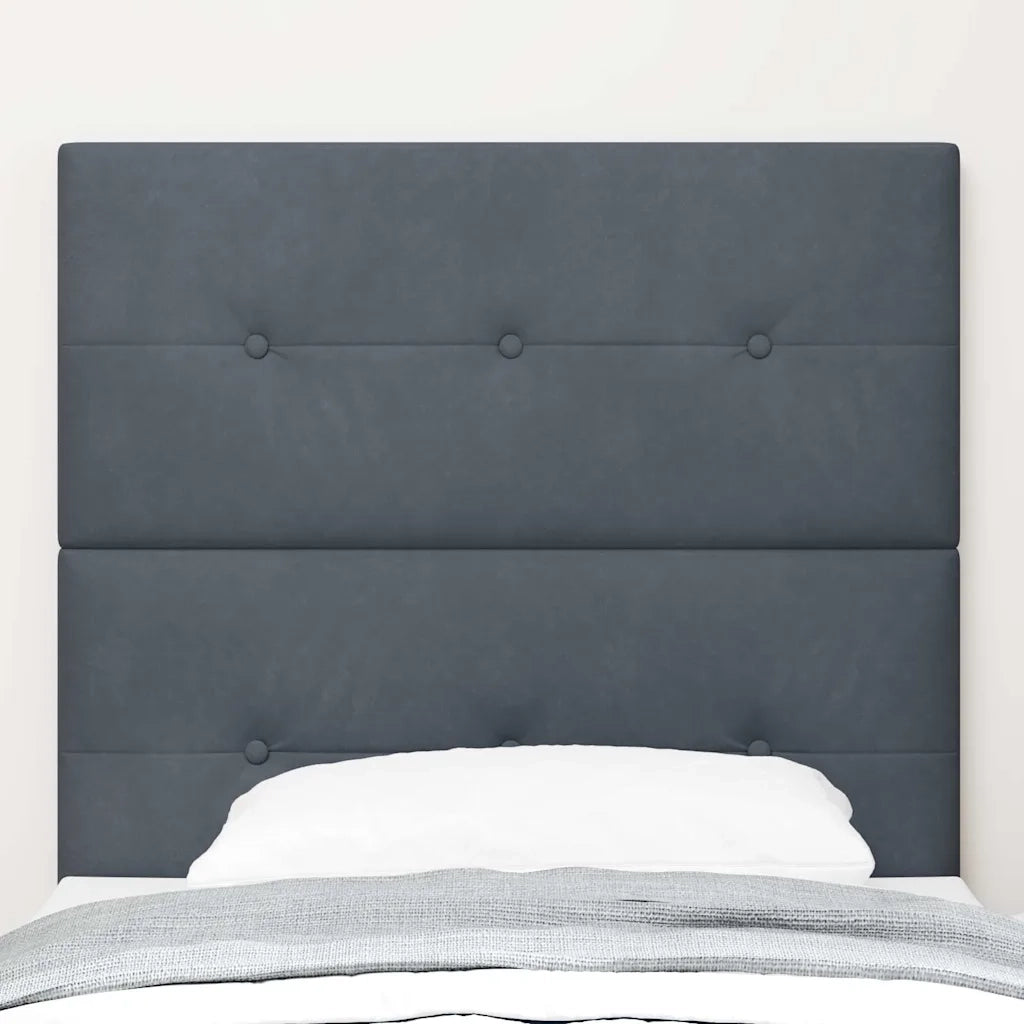 Testiera Grigio scuro 80 cm Velluto 3337790
