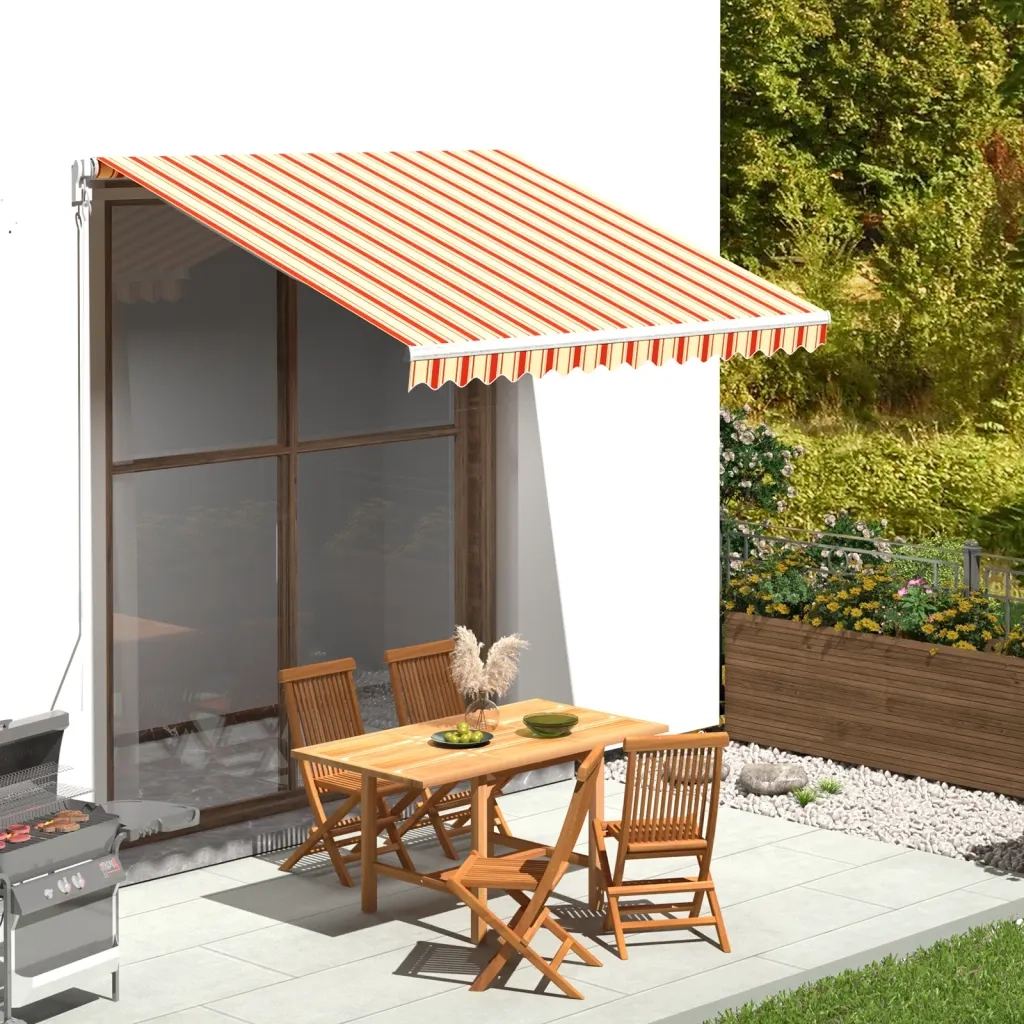 Tessuto di Ricambio per Tenda da Sole Giallo e Arancio 3x2,5 m 312015