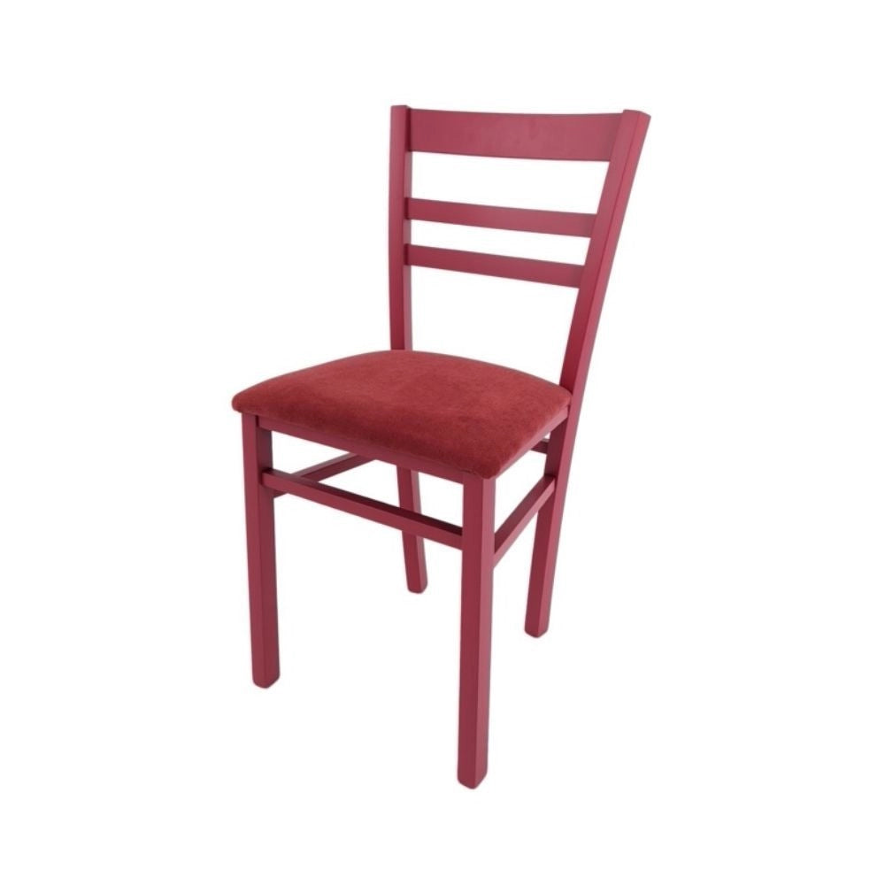 Set 2 sedie in legno Cromica colore rosso cremisi