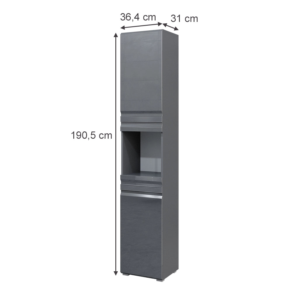 Vicco Mobile bagno alto Antracite 36.4 x 190.5 cm