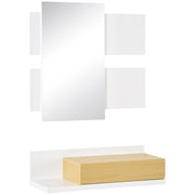 Mobile da Ingresso con Specchio e Cassetto ¨C Xylo ¨C Legno Bianco 40x70cm
