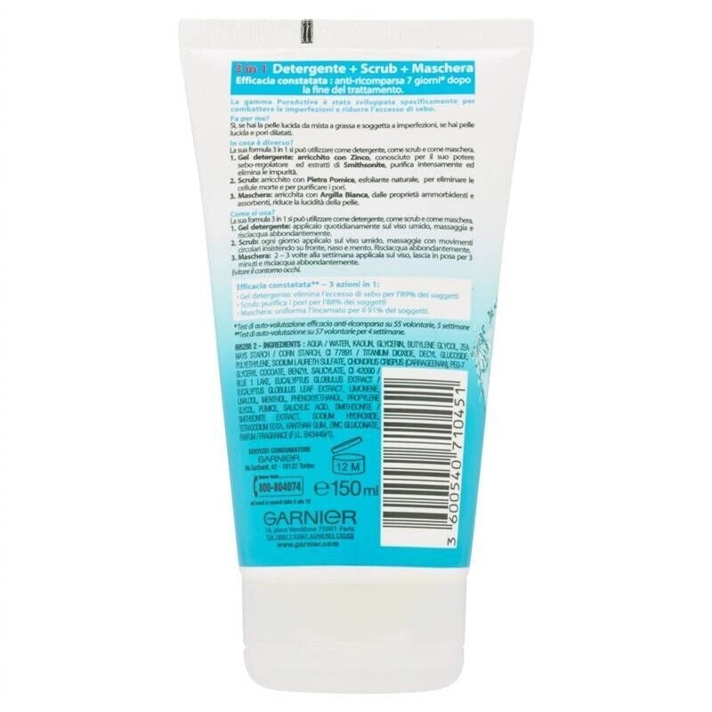 GARNIER GEL PURE 3IN1 150 ML