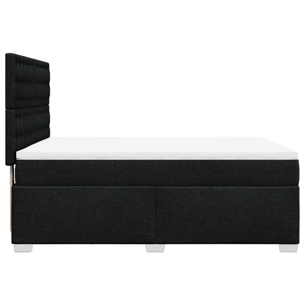 Giroletto a Molle con Materasso Nero 160x200 cm in Tessuto 3290555