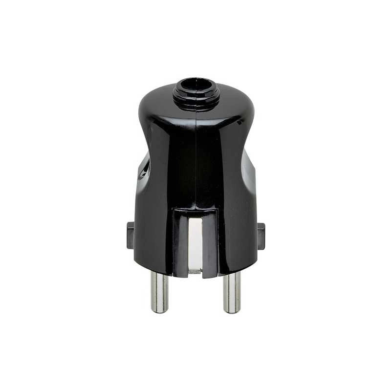 00230 Spina 2P+T 16A Tedesco Assiale Nero