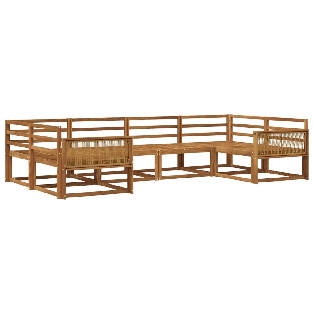 Set di divani da esterno 6 pcs Naturale