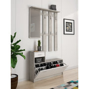 INGRESSO KEN VERA 100X26XH190CM CEMENTO / BIANCO