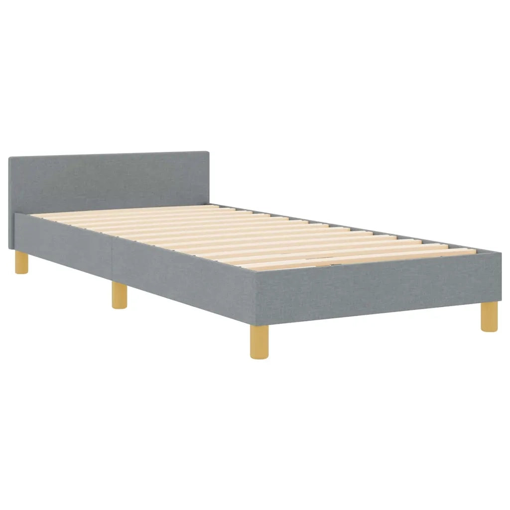 Struttura del letto-Giroletto Grigio chiaro 90 x 200 cm Tessuto 492772
