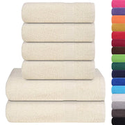 Set di asciugamani 6 pezzi FROGN Crema 360 g/m² 137092