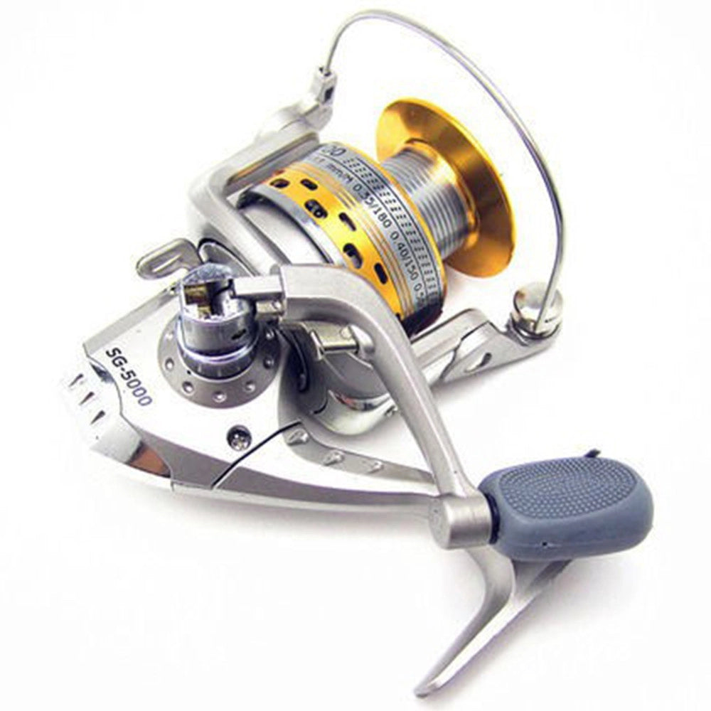 Trade Shop - Mulinello Da Pesca Sg-5000 A Recupero 5.1:1 Con Frizione Anteriore 6 Cuscinetti -