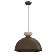 Lampada a sospensione Nevis 1xE27 bruno/beige Ø38 cm