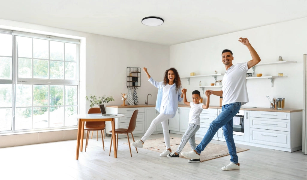 Plafoniera LED smart 20W nera tonda Ø39 CCT Kanlux