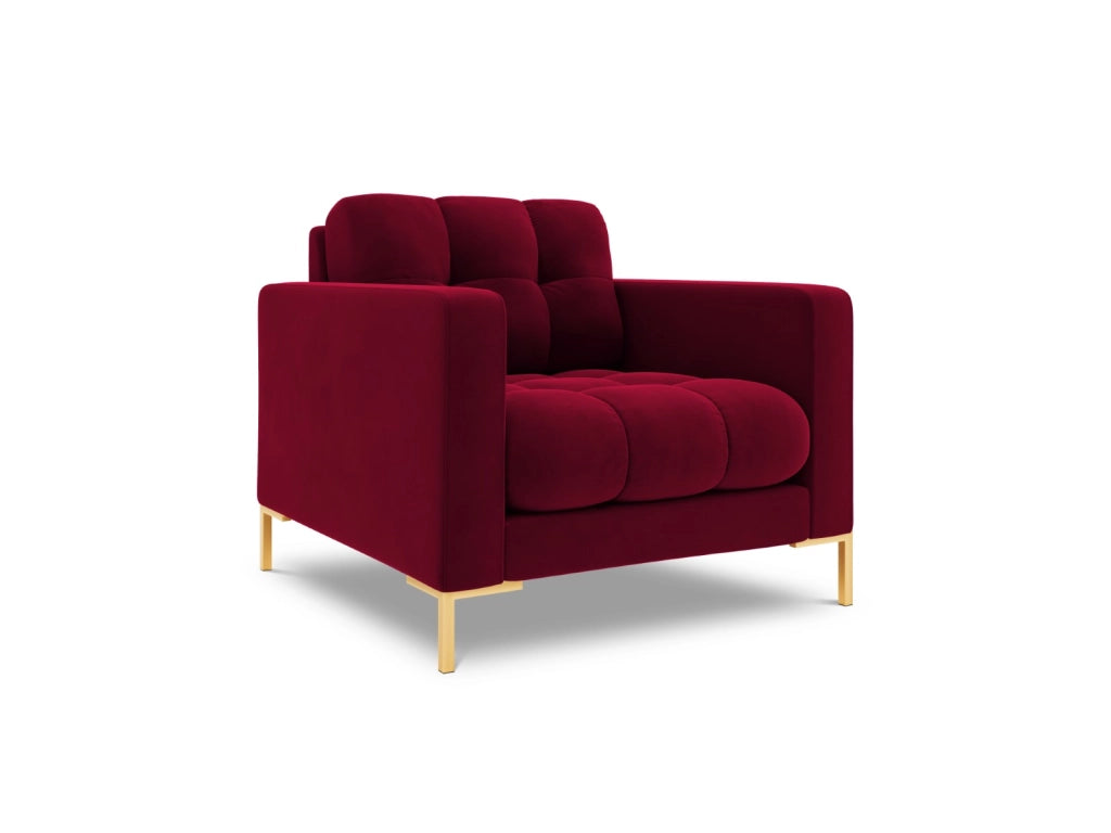 Cosmopolitan Design - Poltrona "Bali" in velluto rosso 
