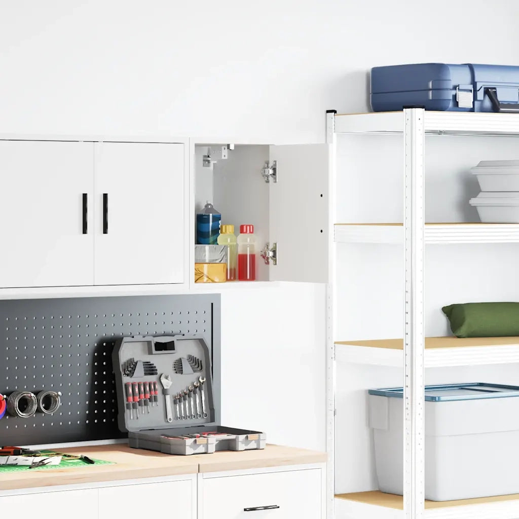 Pensile per Garage Bianco in Legno Multistrato 860607