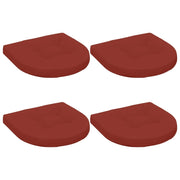 Cuscini per Sedia in 4 Pezzi 4 pz 100% Poliestere Rosso 945289