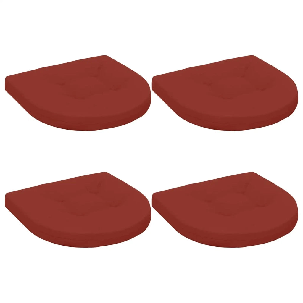 Cuscini per Sedia in 4 Pezzi 4 pz 100% Poliestere Rosso 945289
