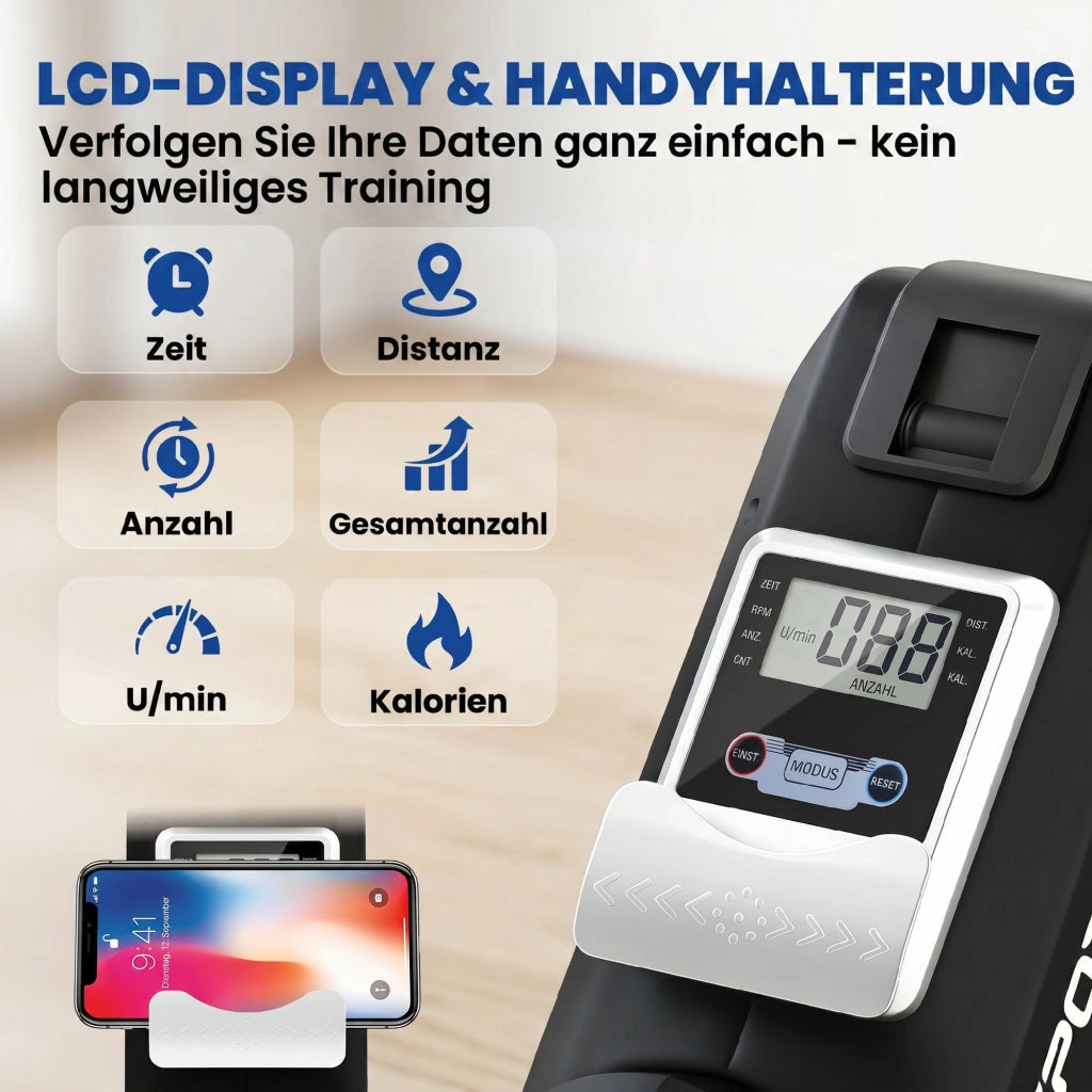 Vogatore Magnetico Silenzioso ¨C Minimal ¨C 16 Livelli Resistenza Display LCD App