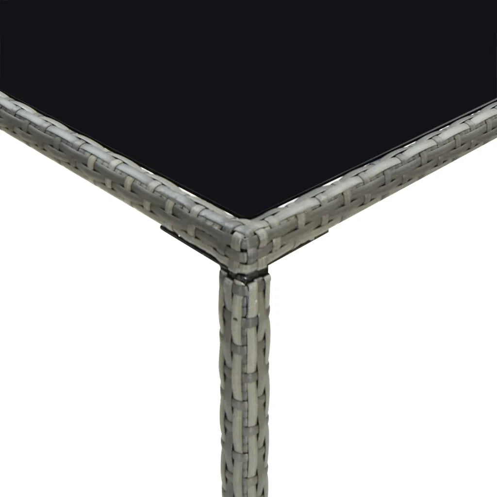 Set da Bar da Giardino 5 pz con Cuscini in Polyrattan Grigio 3094791