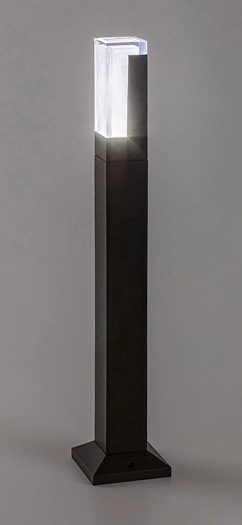 Lampione da giardino nero quadrato 60cm LED 7W IP54 Rabalux