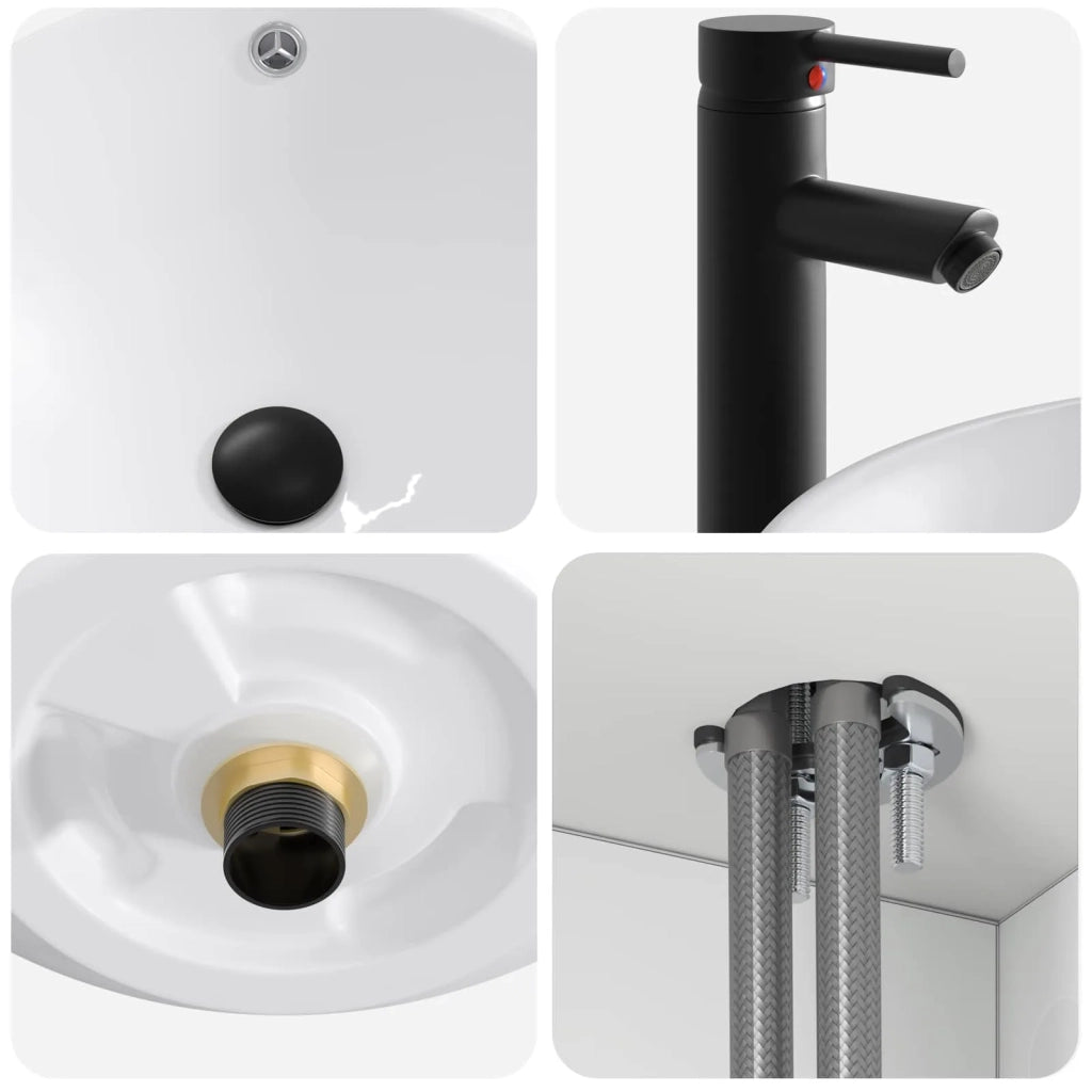 Set di mobili per il bagno 4 pz Bianco 3407463