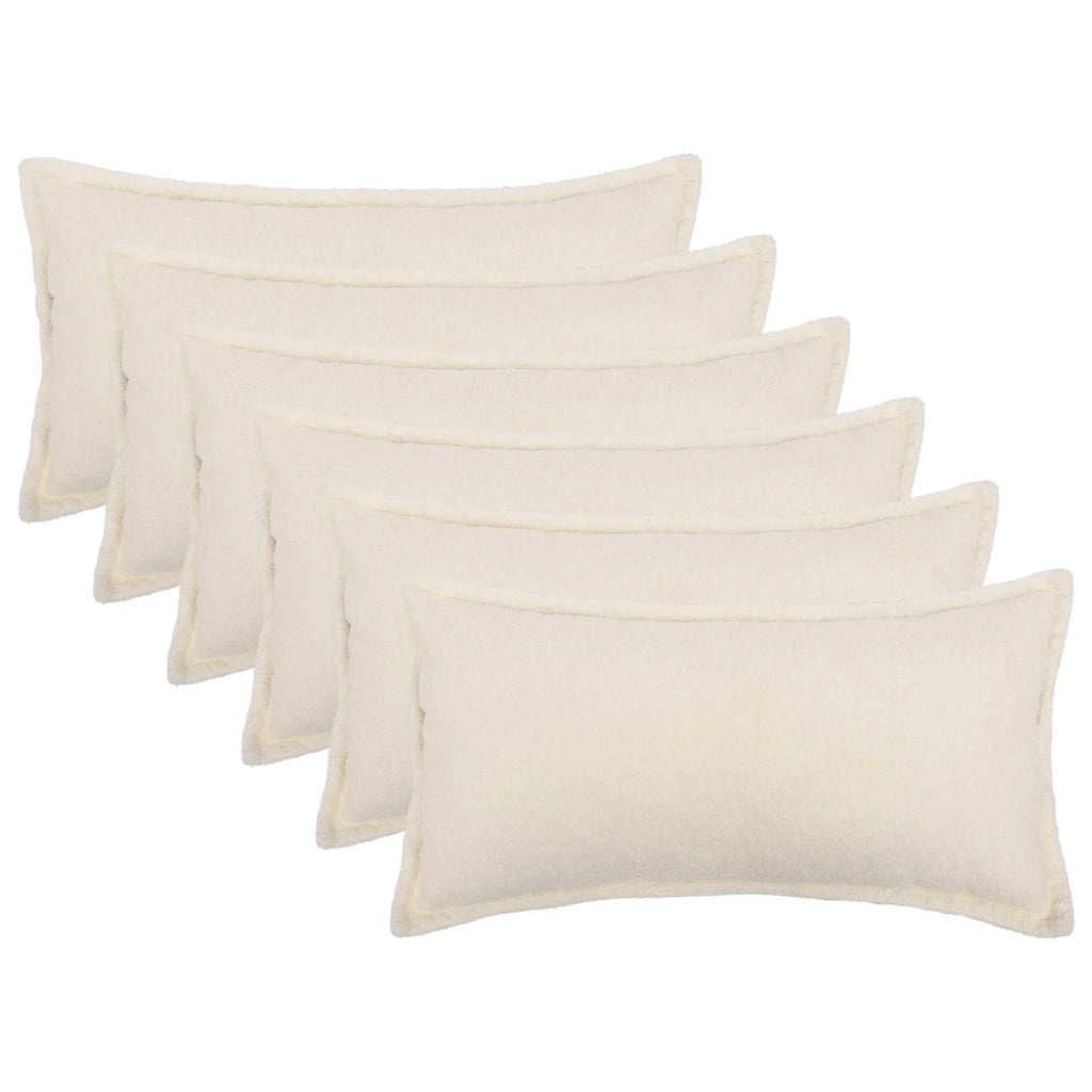 Federa 6 pcs HOUTEN Crema 40 x 70 cm Bouclé 917841