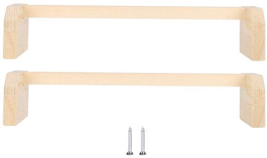 Supporto per Polli in Legno - 2 Pezzi - Sostegno per Polli - Attrezzatura di Addestramento per Uccelli - Otre - Dimensioni 40 x 12 x 8 cm