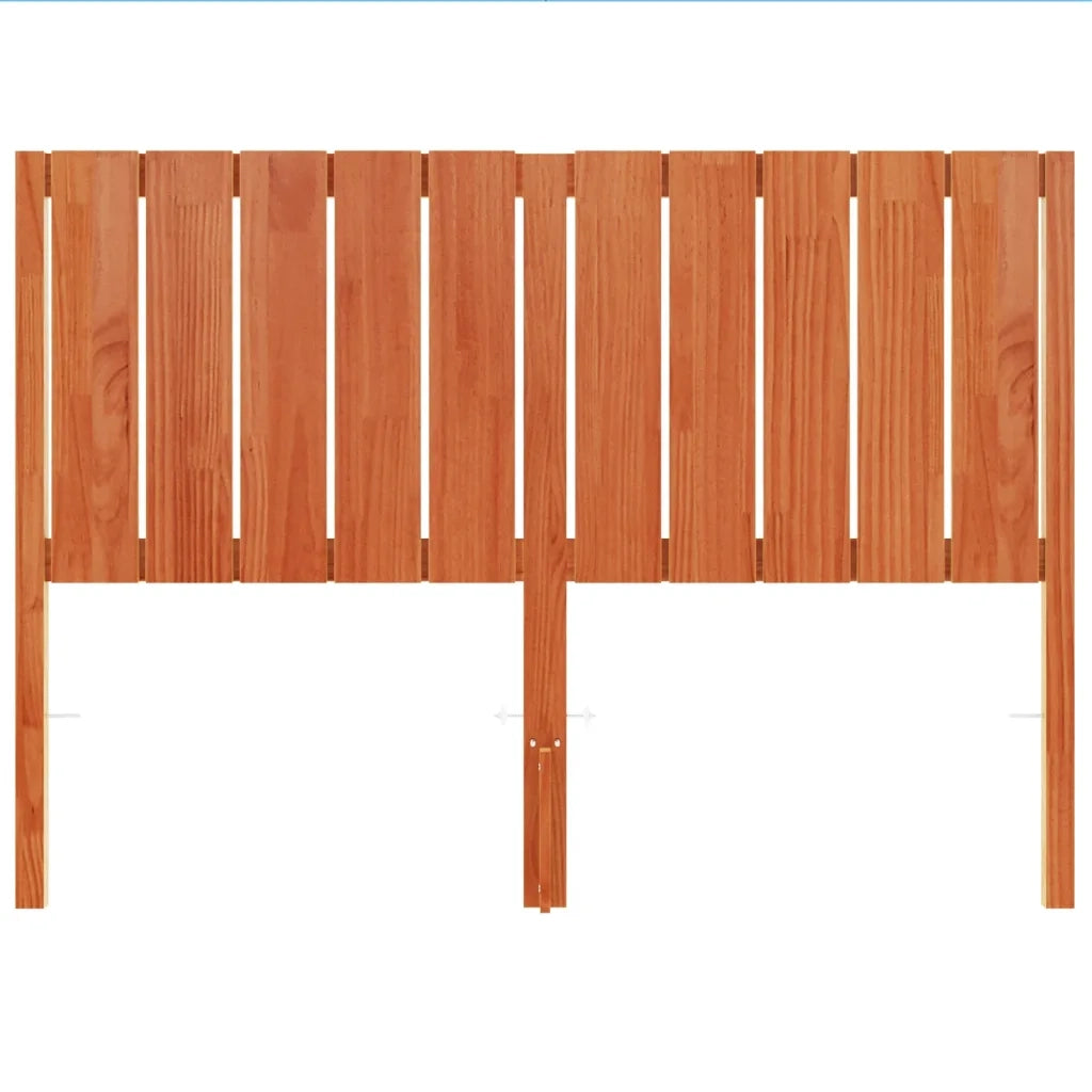Testiera Marrone Cera 135 cm in Legno Massello di Pino 844343