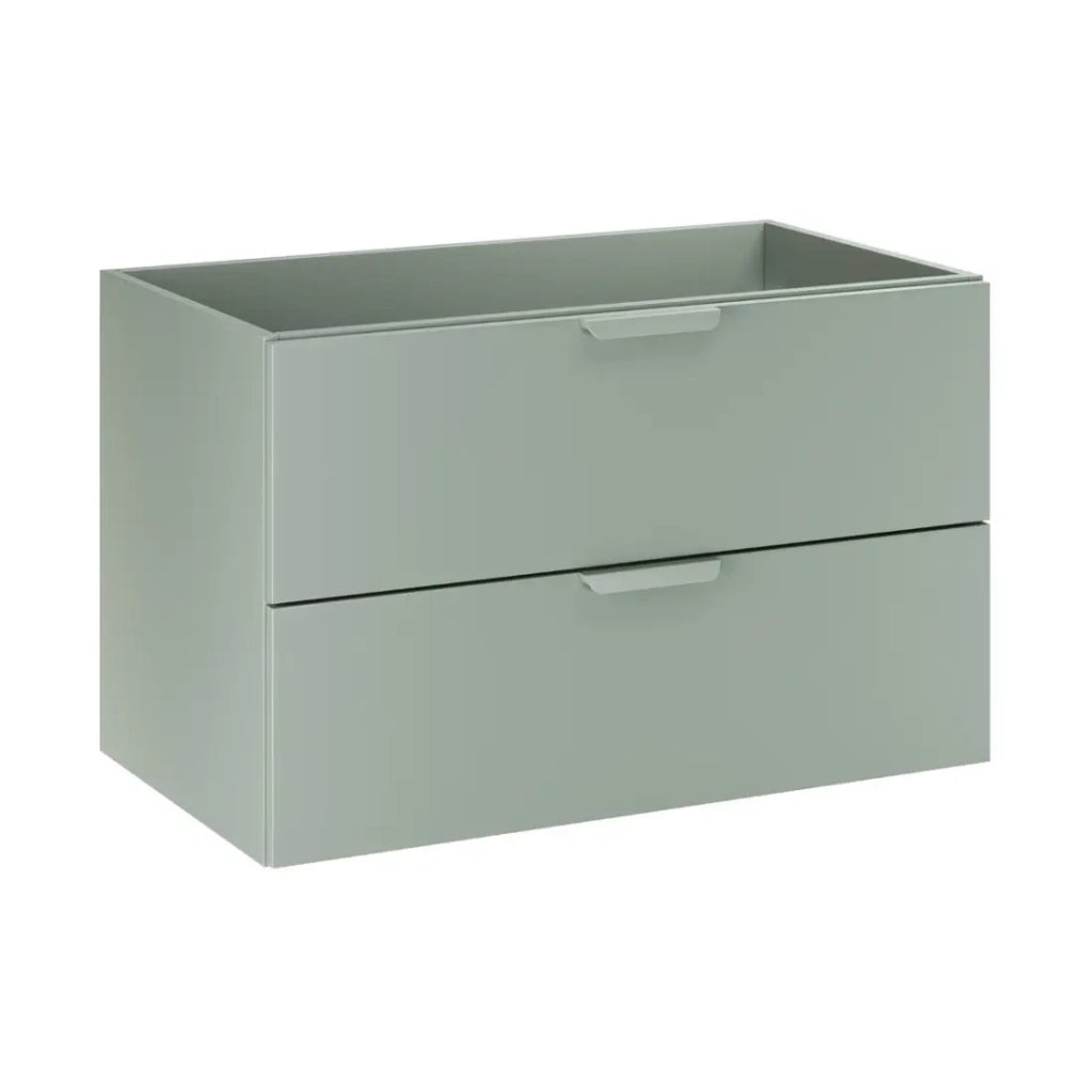 Mobile sottolavabo OSTER 80 cm verde salvia sospeso con 2 cassetti