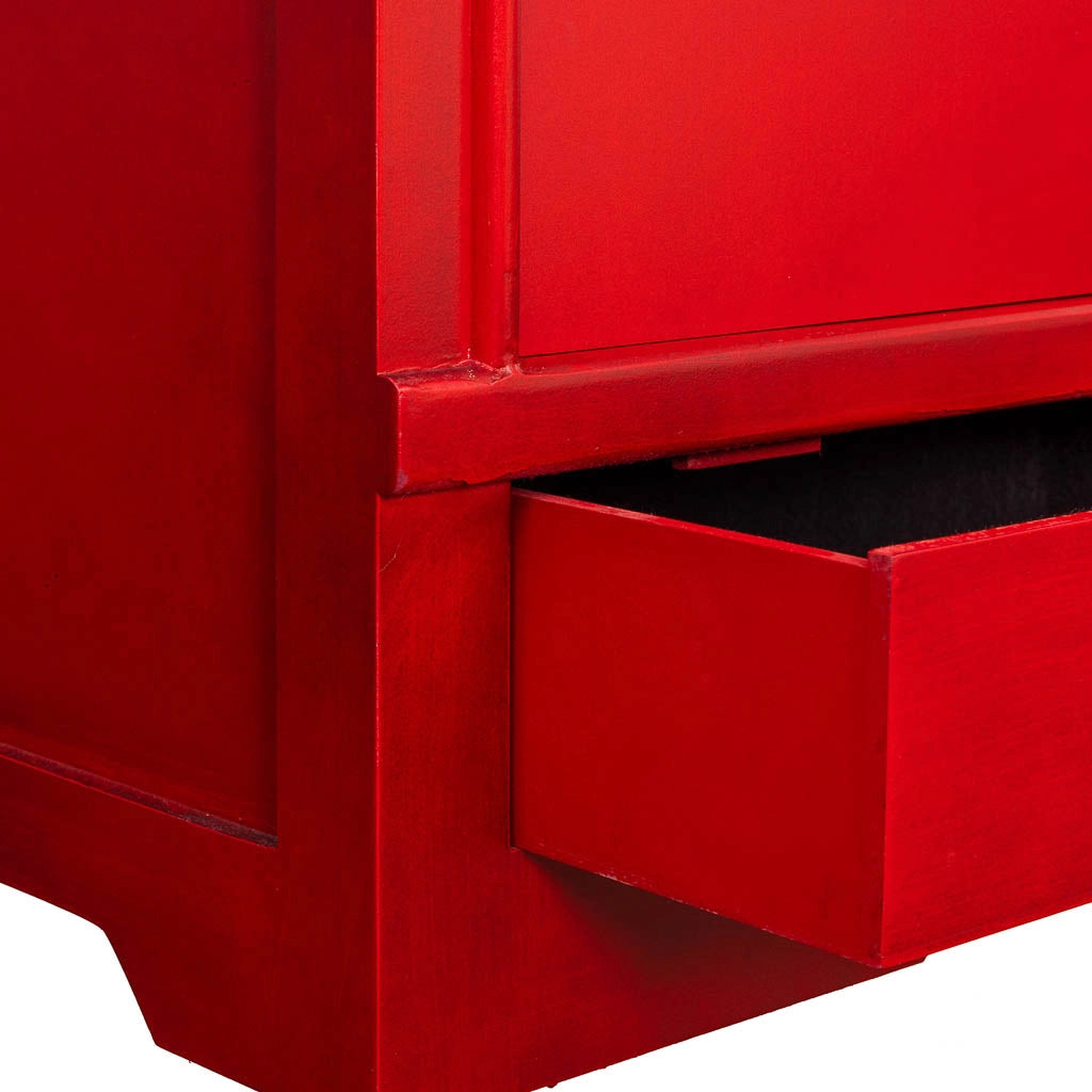 Armadio in legno con 4 cassetti e 2 porte 63x26x100
