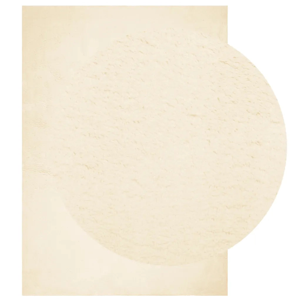 Tappeto del soggiorno | Tappeto a Pelo Corto HUARTE Morbido e Lavabile Crema 200x280 cm