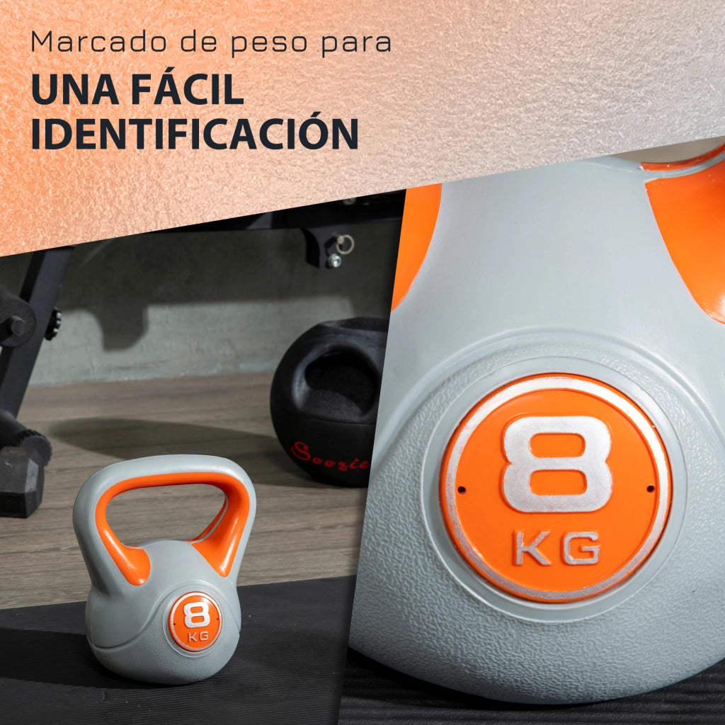 Pesa russa 8 kg ¨C zephmum ¨C arancione e grigio 20x14x24 cm